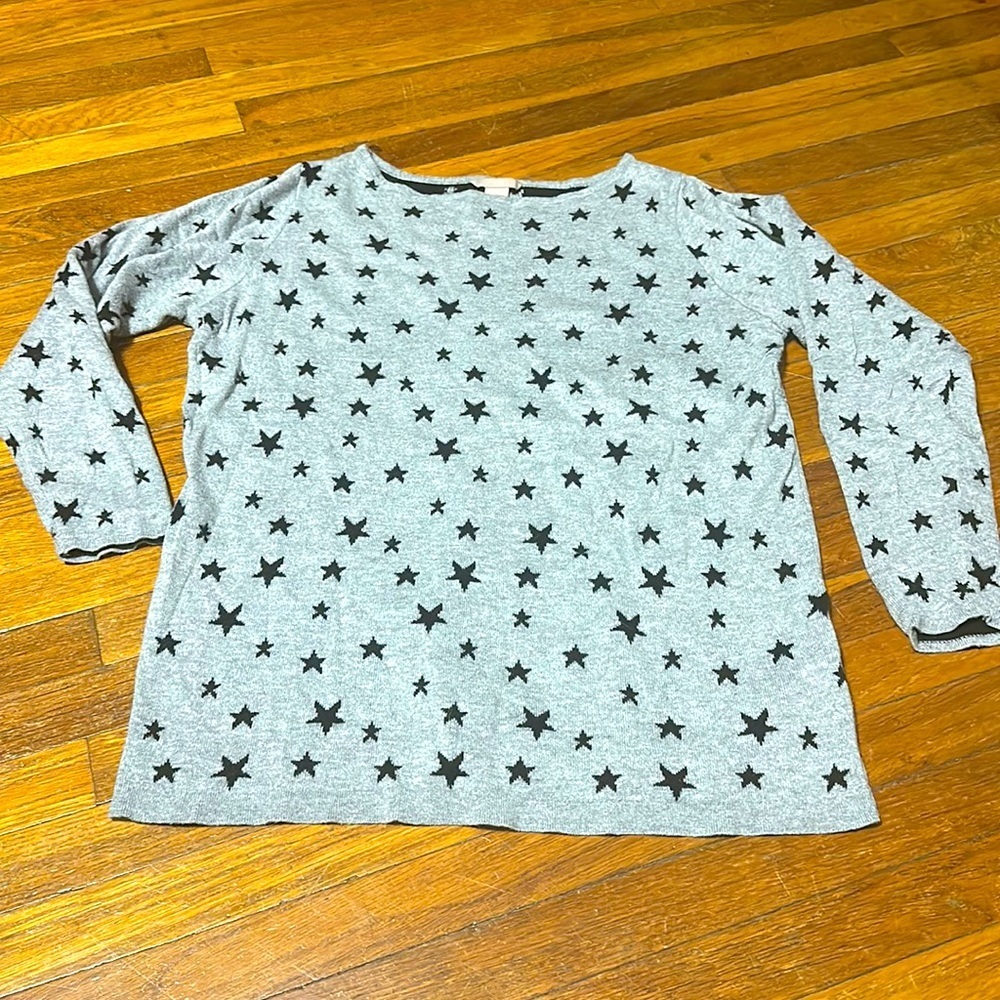 H&M Star Print Tunic Sweater Sz XL